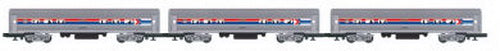 Williams 43501 Amtrak 60 Ft. Amfleet PH III Passenger Car 3-Pack
