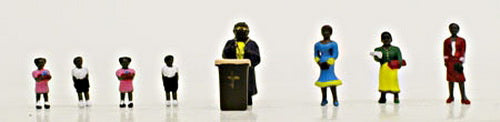 Model Power 1347 N Deacon & Pulpit & His Flock Figures (Set of 9)