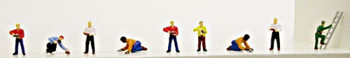 Model Power 1368 Masons & Bricklayers Figures (Set of 9)