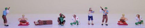 Model Power 1381 N Homeless People Figures (Set of 9)