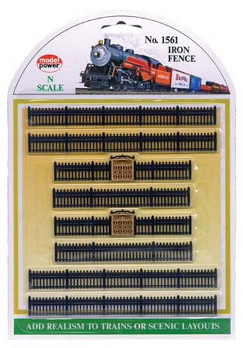 Model Power 1561 N Iron Fence Sections (Pack of 8)