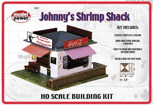 Model Power 401 HO Scale Johnny's Shrimp Shack Building Kit