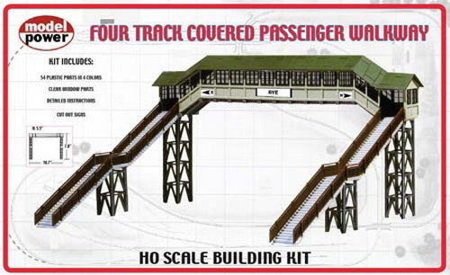 Model Power 402 HO 4-Track Covered Passenger Walkway Kit