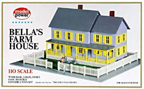 Model Power 490 HO Scale Bella's Farm House Building Kit