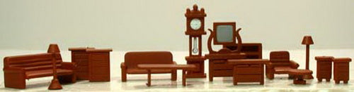 Model Power 550 HO Scale Garage Sale-Furniture (Pack of 15)