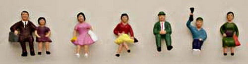 Model Power 5706 HO Seated People Figures (Set of 6)