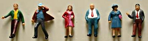 Model Power 5708 HO Standing People Figures (Set of 6)