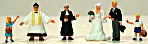 Model Power 5741 HO Scale Marriage Figures (Set of 6)