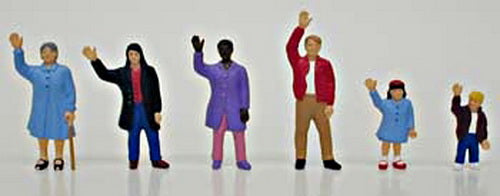 Model Power 5749 HO People Waving Figures (Set of 6)