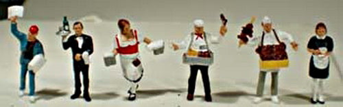 Model Power 5773 HO Household Service Staff Figures (Set of 6)