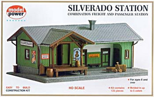 Model Power 605 HO Scale Silverado Station Freight & Passenger Building Kit