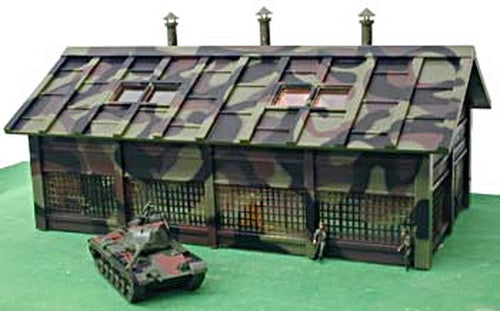 Model Power 668 HO Scale Munitions Depot w/2 Mini-Tanks
