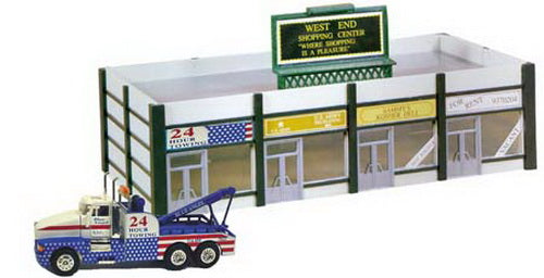 Model Power 772 HO Scale Built-up West End Shopping Center