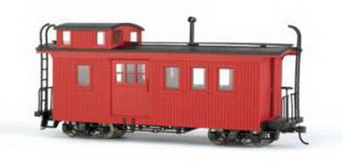 Bachmann 26796 On30 No Lettering Side-Door Wooden Caboose w/Interior Light (Red)