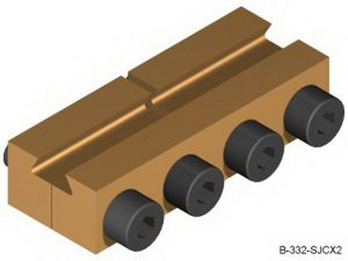 Split Jaw 40272 Brass 332-SJC-X2 Double Clamp (Pack of 2)