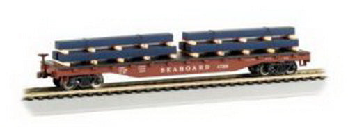 Bachmann 18969 N Seaboard System Flatcar w/Steel Load