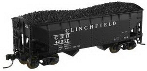 Atlas 5613 N Scale Clinchfield 2-Bay Offset Side Hopper Cars (Set of 3)