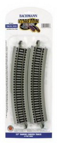 Bachmann 44503 HO Nickel Silver 22" Radius Curved E-Z Track Sections (Pack of 4)