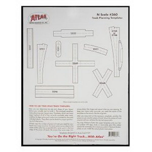 Atlas 0360 N Code 80 Track Planning Template