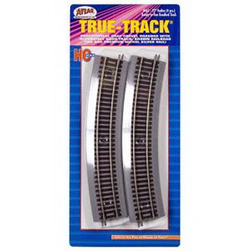 Atlas 0463 HO Code 83 Nickel Silver 22" Radius Curved True-Track (Pack of 4)
