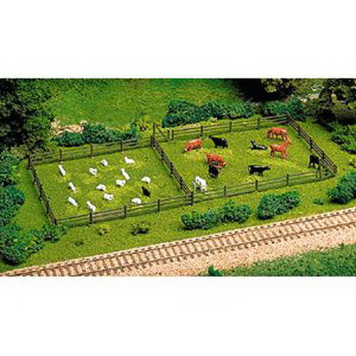 Atlas 0777 HO 3-Rail Brown Rustic Fence with Gate-Kit