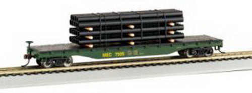 Bachmann 18903 HO Maine Central 50' Flatcar w/Pipe Load