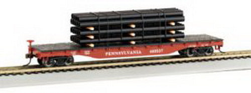Bachmann 18908 HO Pennsylvania 50' Flatcar w/Pipe Load