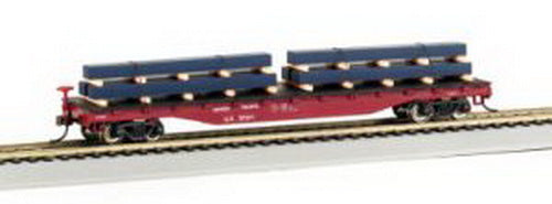 Bachmann 18924 HO Union Pacific 50' Flatcar w/Steel Beam Load