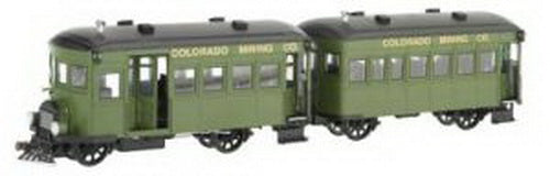 Bachmann 28462 On30 Colorado Mining Co. Rail Bus & Trailer w/ Full Interiors