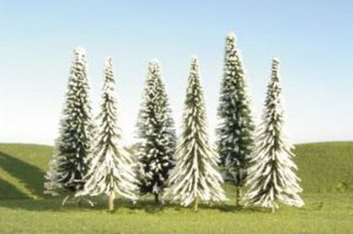 Bachmann 32002 Scene Scapes 5"-6" Pine Trees with Snow (Set of 6)