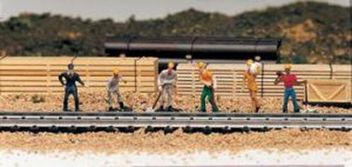 Bachmann 42341 HO Train Work Crew Figures Hand Decorated (Set of 6)