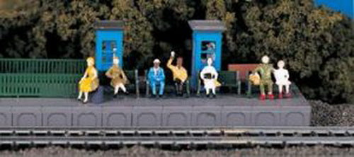 Bachmann 42342 HO Sitting Passengers Figures Hand Decorated (Set of 6)