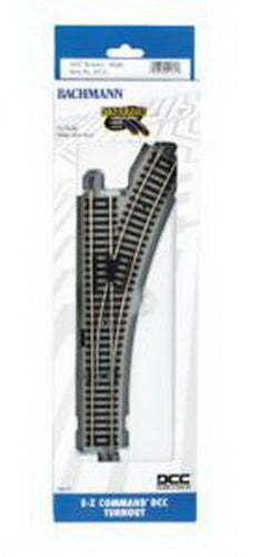 Bachmann 44131 HO Nickel Silver E-Z Command Right-Hand DCC Switch Turnout