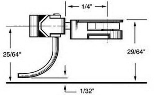 Kadee 33 HO Scale 30-Series Coupler Short (1/4) Centerset Shank