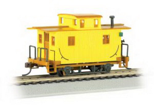 Bachmann 18447 HO Unlettered Wood 4-Wheel Bobber Caboose (Yellow)