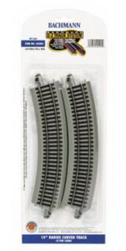 Bachmann 44505 HO Nickel Silver 15" Radius Curved E-Z Track Sections (Pack of 5)