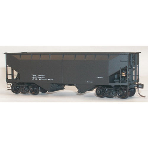 Accurail 7797 HO KIT Offset-side Twin Hopper, Data/Black