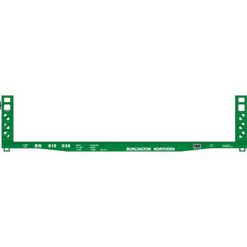 Athearn 10871 N Burlington Northern 53' Bulkhead Flatcar #616036