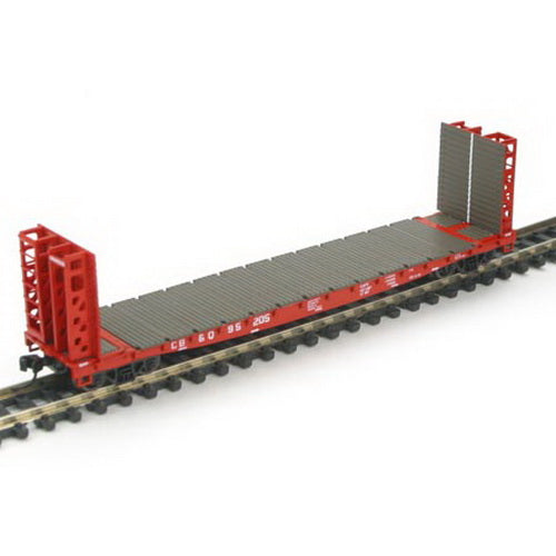 Athearn 10874 N Chicago, Burlington and Quincy 53' Bulkhead Flatcar #95205