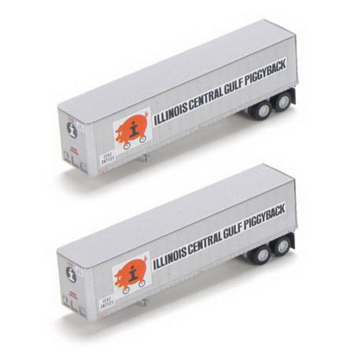 Athearn 14227 N Illinois Central Gulf/Pig 40' Fruehauf Z-Van Trailer #1 (Set 2)