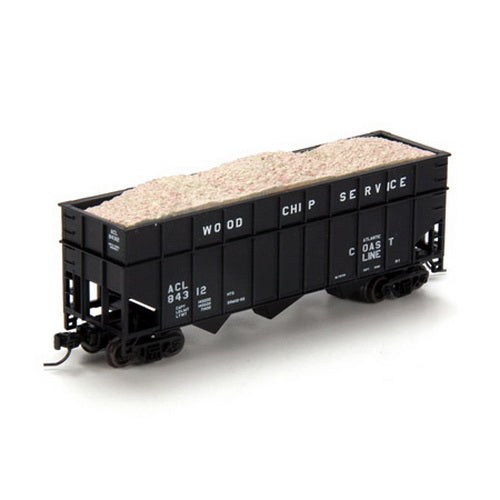 Athearn 22004 N Atlantic Coast Line 40' Wood Chip Hopper with Load #84312