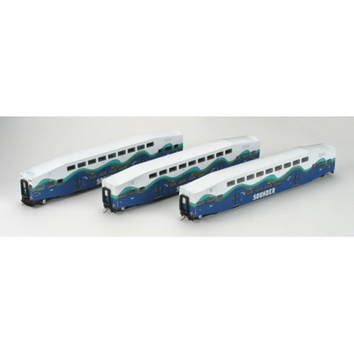 Athearn 25912 HO Sounder Bombardier Cab/Coach #2 (3 Cars)