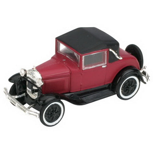 Athearn 26381 1:87 HO Burgandy Ford Model A Sport Coupe Roll To Roll