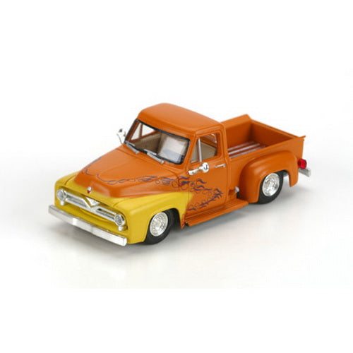 Athearn 26465 HO 1955 Ford F-100 Pickup Orange/Flames