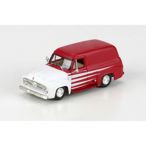 Athearn 26498 HO Red/White 1955 Ford F-100 Panel Truck