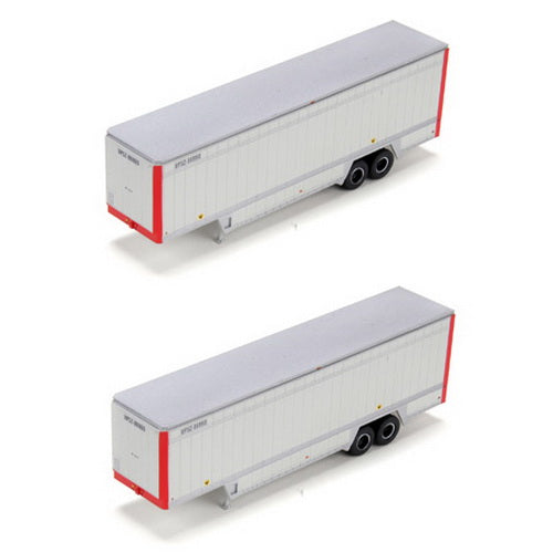 Athearn 27953 HO Red/Vertical UPSZ 40' Pacel Trailer Ready To Roll (Pack of 2)