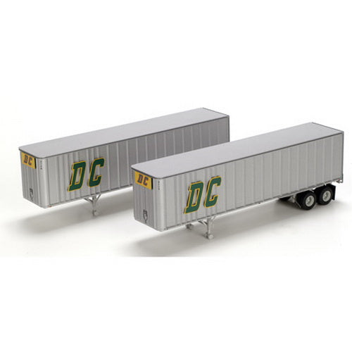 Athearn 28000 HO Scale DC 40' Exterior Post Trailer Set #1 (Set of 2)