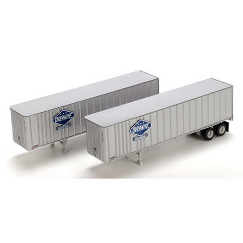 Athearn 28008 HO Overnite 40' Exterior Post Z-Van Trailer Set # 1 (Set of 2)