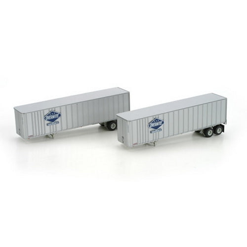 Athearn 28009 HO Overnite 40' Exterior Post Z-Van Trailer Set # 2 (Set of 2)