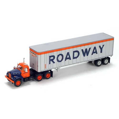 Athearn 28015 HO Roadway Mack B W/40' Exterior Post Trailer